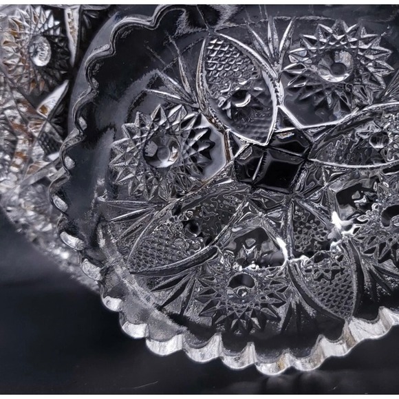 Vintage Imperial Glass Company
"Fancy Flowers" pattern #737 clear footed bowl - Picture 11 of 14